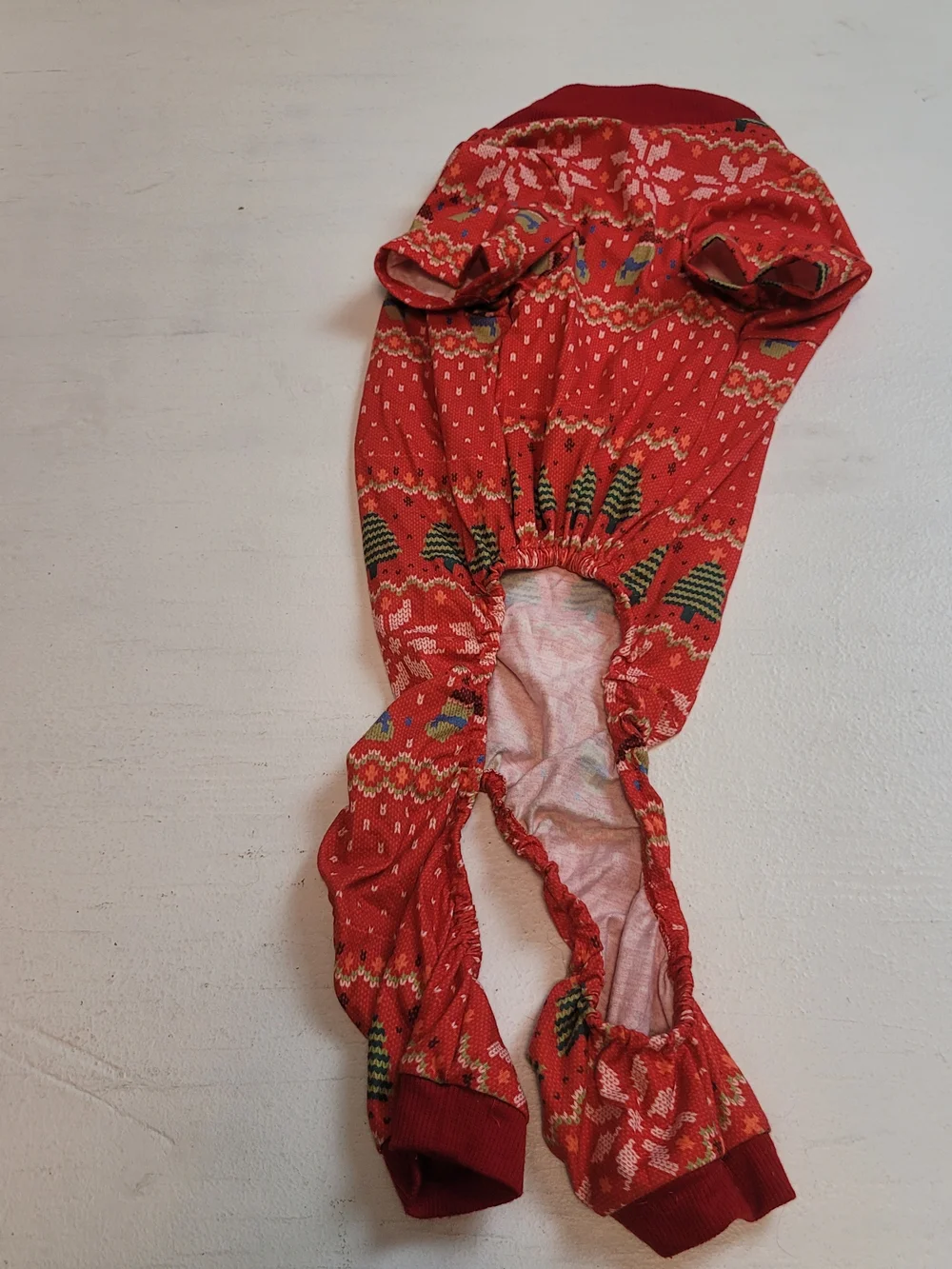 Red holiday pet onesie